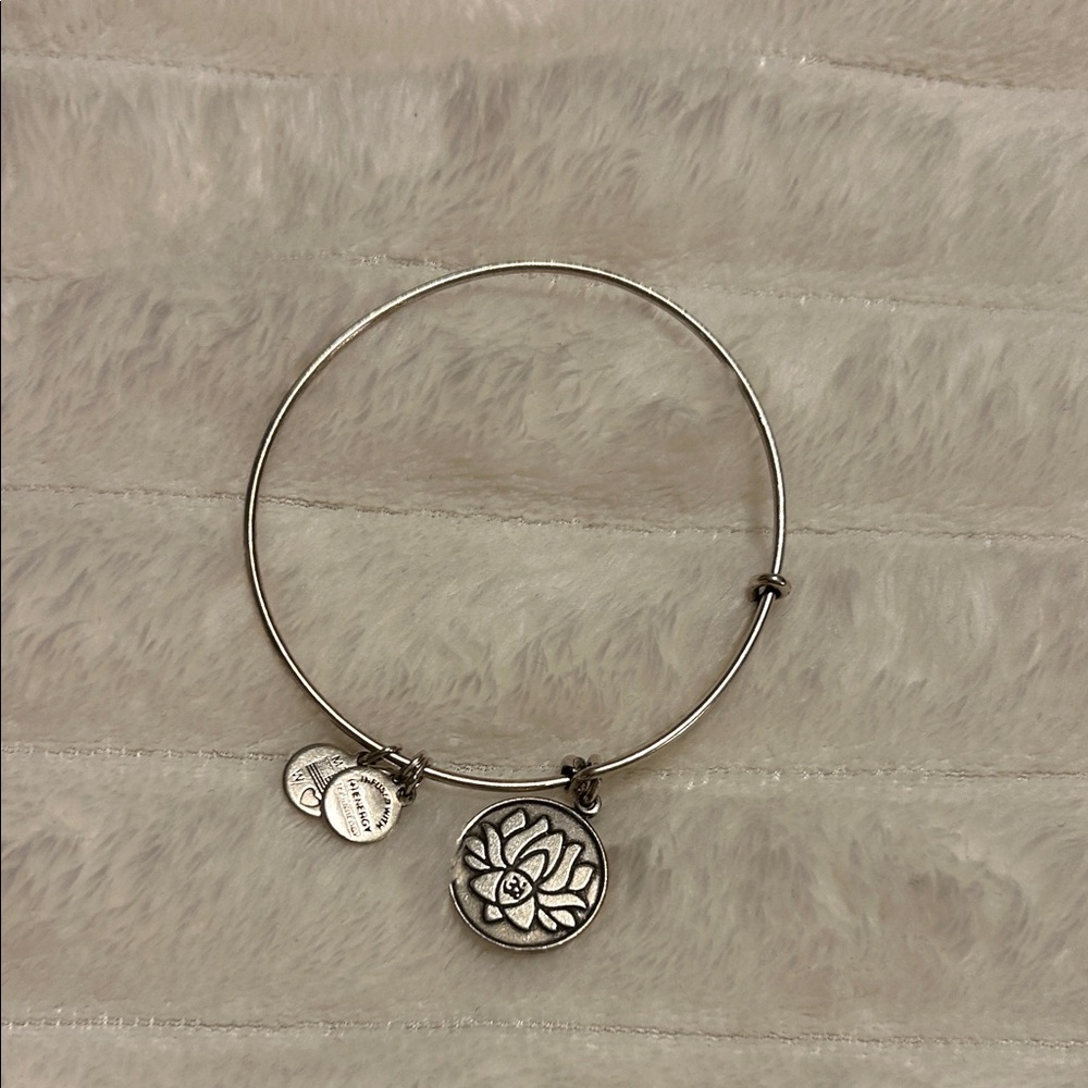Alex and Ani Lotus Charm Bangle Bracelet